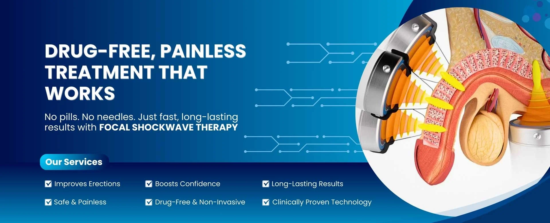Non-invasive pain relief shockwave therapy London